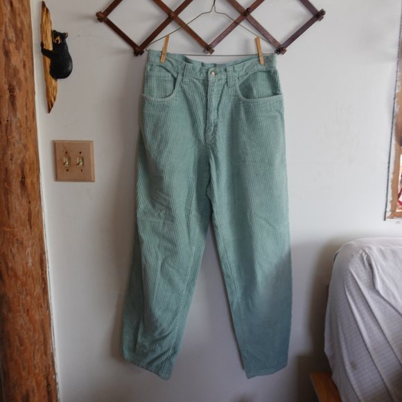 Billabong Pants - Vintage Billabong Corduroy Wide Leg Pant Light Green 33